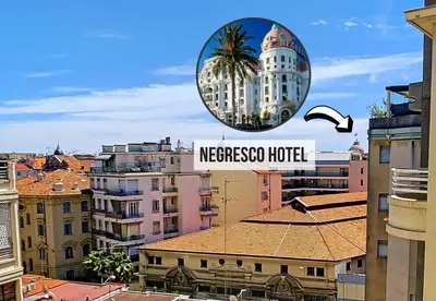 a view of a city with a morocco hotel at Nestor&Jeeves - HAPPINESS BEACH - Central - Close sea - Top floor in Nice