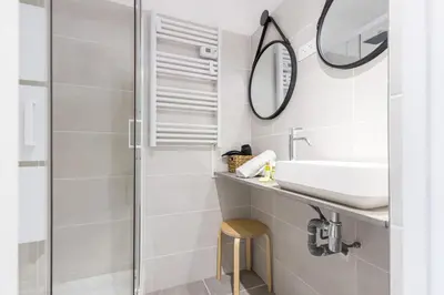 a bathroom with a sink and a mirror at MY CASA - GROSSO 4 - Studio with Balcony - Near the Sea in Nice