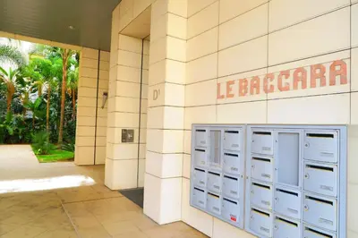 a building with a bunch of lockers on the side of it at Nestor&Jeeves - PALAIS MEDITERRANEE TERRASSE - Central - Very close sea in Nice