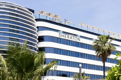 a view of the sheraton hotel in singapore at Sheraton Nice in Nice