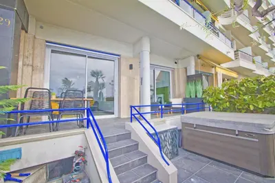 a house with a hot tub and stairs with a balcony at Luxury Garden Jacuzzi Promenade in Nice