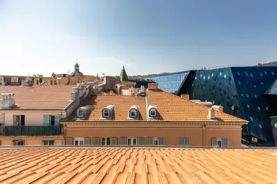 a view from the roof of a building at Homelivia, ATTIC ROOM -Mansardé sous les toits de Nice in Nice