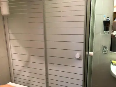 a bathroom with a toilet and a sink at 