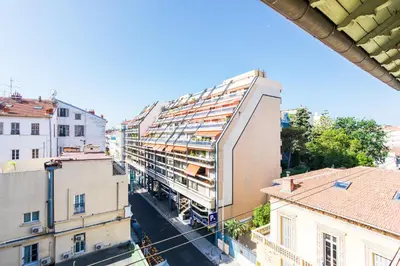 an overhead view of a building in a city at LUNG ARNO AP4300 By Riviera Holiday Homes in Nice