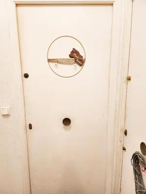 a door with a picture of a fish on it at STUDIO- NICE MONT BORON, PISCINE SUR LA RESIDENCE in Nice