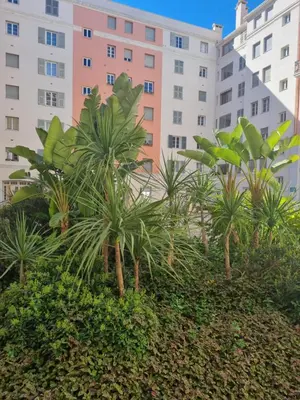a group of palm trees in front of a building at Port de Nice- Résidence Neptune- Superbe studio! in Nice