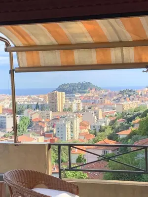 a view of a city from a balcony at Appartement 02 Vue Panoramique -WIFI- Parking privé -NICE in Nice