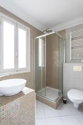 a bathroom with a tub and a sink and a toilet at #1 Studio Fontaine de la Ville-WIFI in Nice