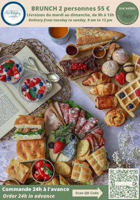 a poster of a bunch of different types of food at L'Azur Plaisance in Nice