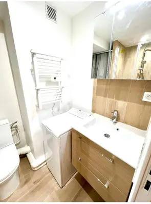 a bathroom with a sink and a toilet at Residence Californie in Nice