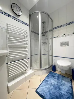 a bathroom with a shower and a toilet at T2 Carre Or Nice Rue Pietonne in Nice