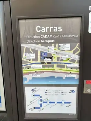 a sign on the side of a machine with a map at Magnifique studio au bord de mer in Nice